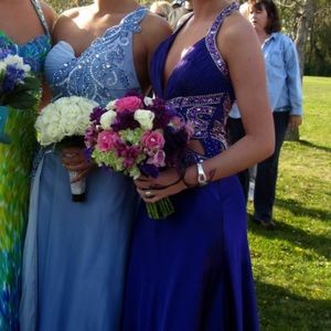 Deep purple size 0 prom dress